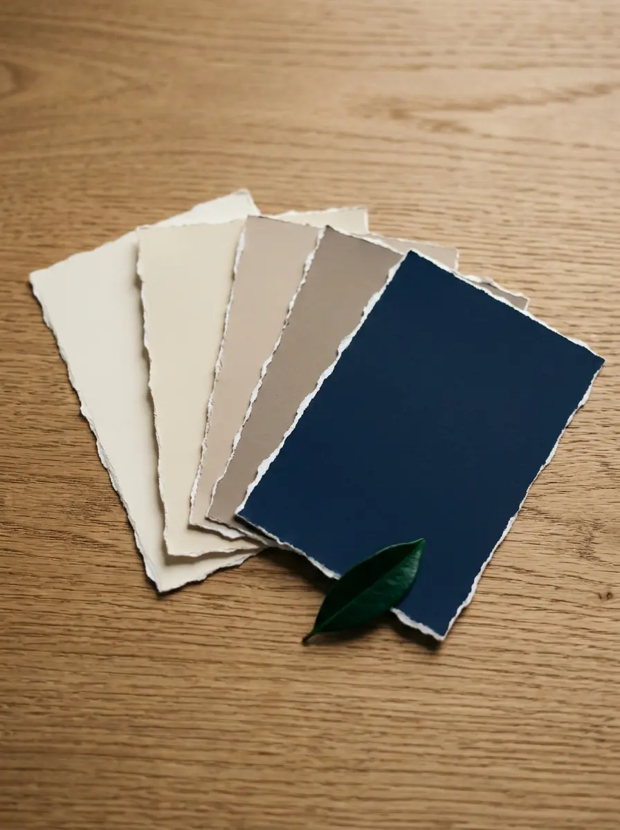 Carta de colores de pintura sobre madera