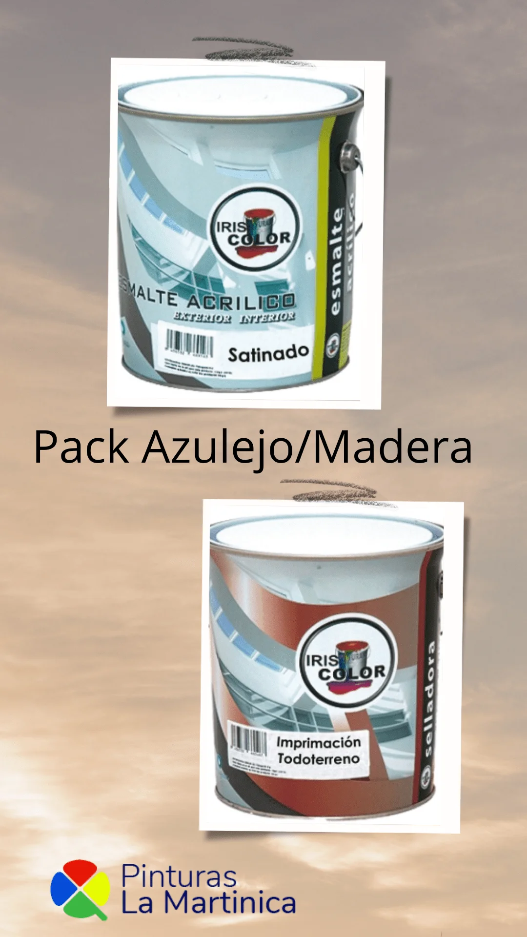 Pack Azulejo/Madera Blanco Satinado