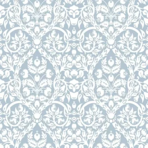 Papel pintado damasco clasico medallón ornamental