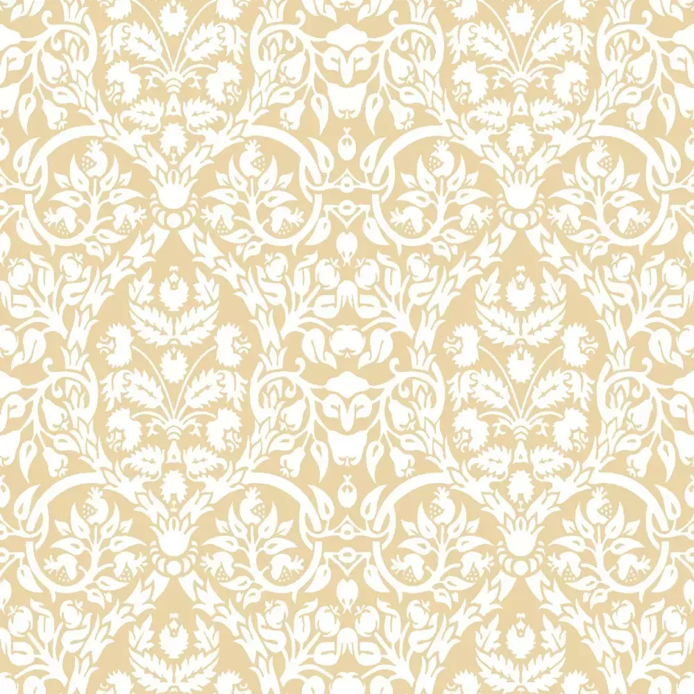 Papel pintado damasco clasico medallón ornamental
